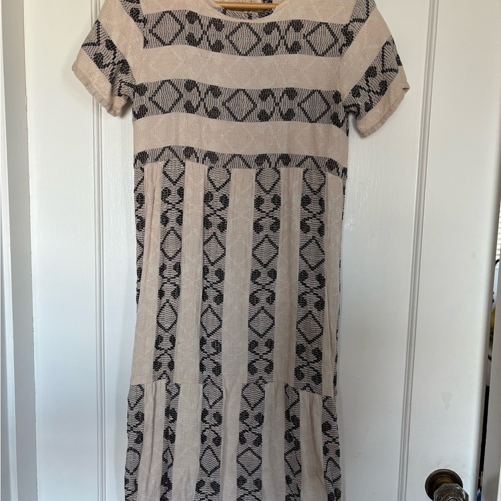 Ace & Jig Black and Cream Striped Dress